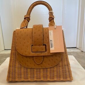 NWT Pamela Munson Limited Edition Lady Wicker and Ostrich Bag